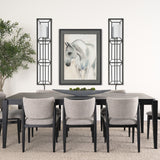 Noah 12.2x55 Black Metal w/White Fabric Shade Rectangular Wall Sconce from Mercana - Luna Furniture