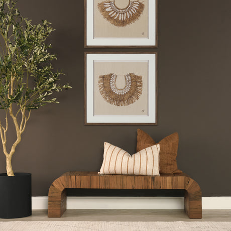 Lowen 22x22 Square Copper Rust Woven Decorative Pillow from Mercana - Luna Furniture