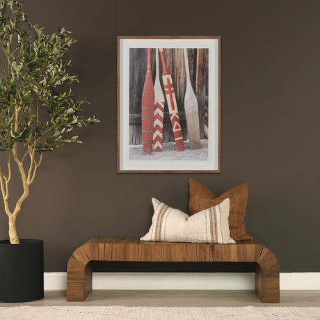 Maeve 14x26 Lumbar Natural Linen w/ Orange Stripes Decorative Pillow Cover from Mercana - Luna Furniture