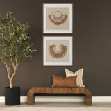 Merrick 22x22 Square Natural Beige w/ Orange Stripes Decorative Pillow from Mercana - Luna Furniture