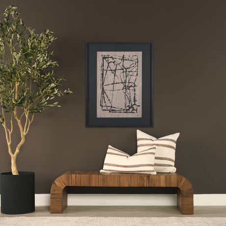 Maryn 14x26 Lumbar Cream w/ Brown Stripes Decorative Pillow Cover from Mercana - Luna Furniture