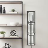 Noah 12.2x55 Black Metal w/White Fabric Shade Rectangular Wall Sconce from Mercana - Luna Furniture