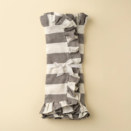 Ruffle Thick Stripe Table Runner - 112"L, Grey, Set of 2 from Mercana - Luna Furniture