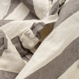 Ruffle Thick Stripe Table Runner - 112"L, Grey, Set of 2 from Mercana - Luna Furniture