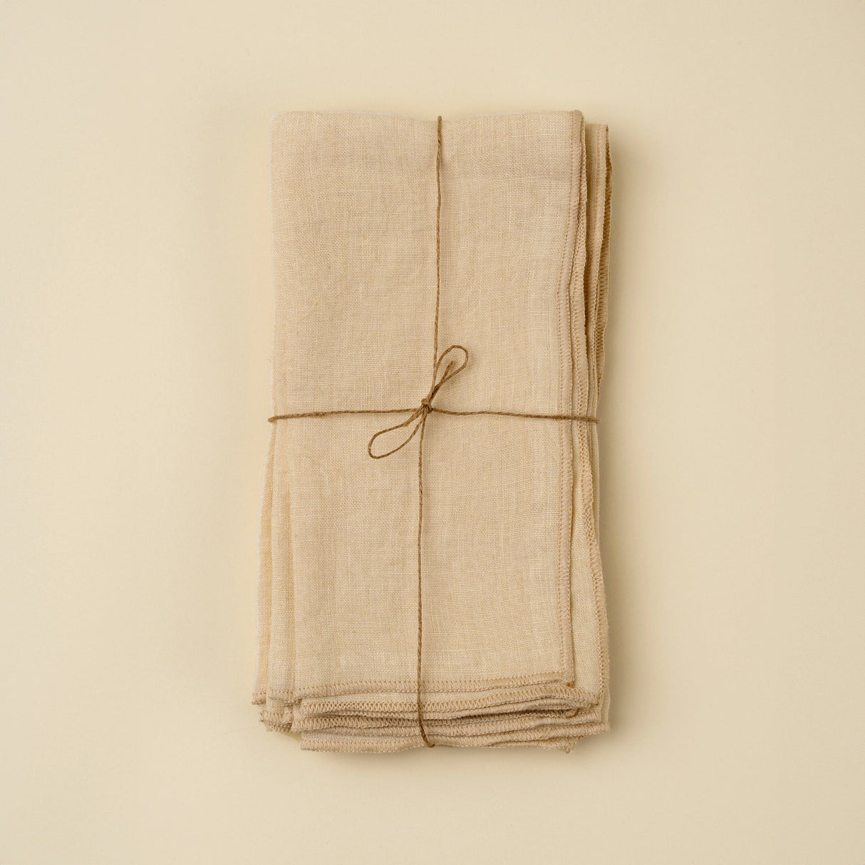 Stonewashed Linen Napkins S/4, Cream, Set of 4 from Mercana - Luna Furniture