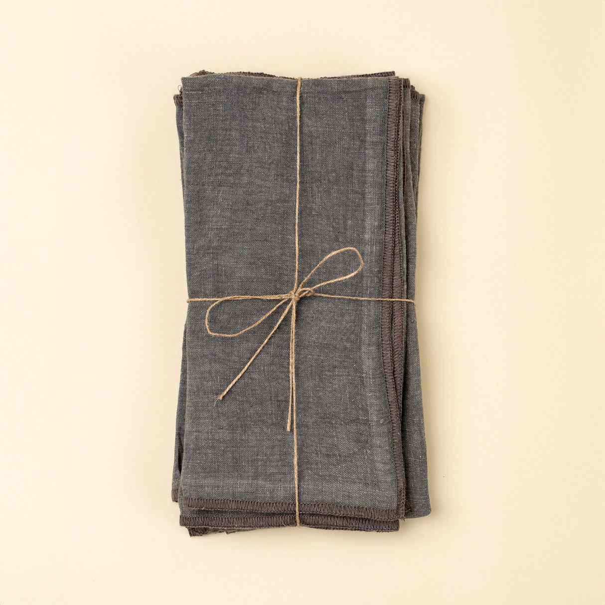 Stonewashed Linen Napkins S/4, Slate Blue, Set of 4 from Mercana - Luna Furniture