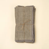 Stonewashed Linen Napkins S/4, Grey, Set of 4 from Mercana - Luna Furniture