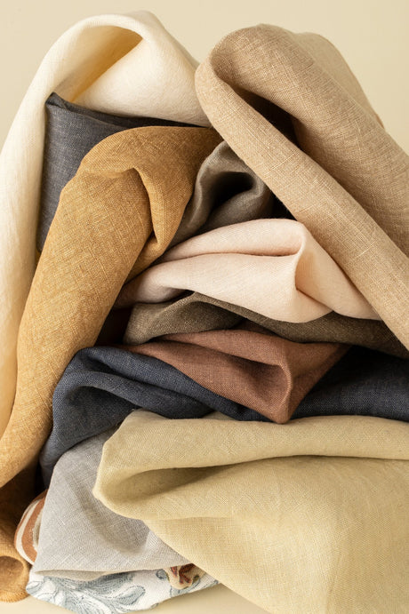 Stonewashed Linen Napkins S/4, Grey, Set of 4 from Mercana - Luna Furniture