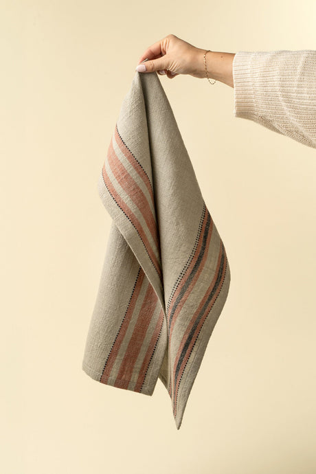 Lea Woven Stripe Tea Towels S/2, Set of 2 from Mercana - Luna Furniture