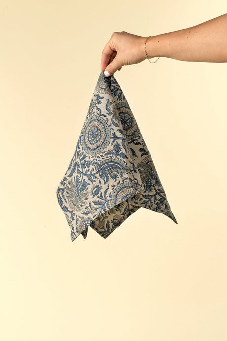 Capri Block Print Napkins S/4, Set of 4 from Mercana - Luna Furniture