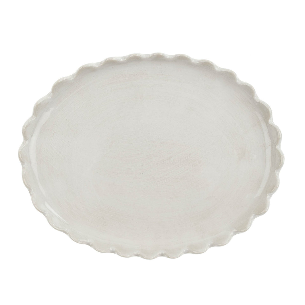 Scalloped Oval Plate S, Set of 6 from Mercana - Luna Furniture