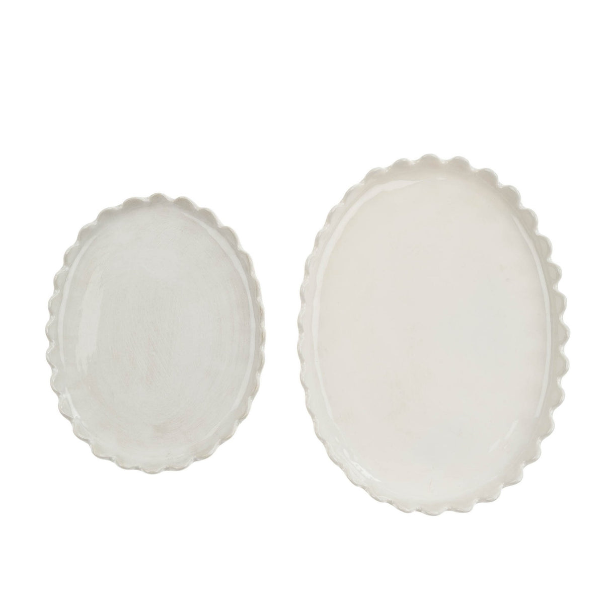 Scalloped Oval Plate S, Set of 6 from Mercana - Luna Furniture