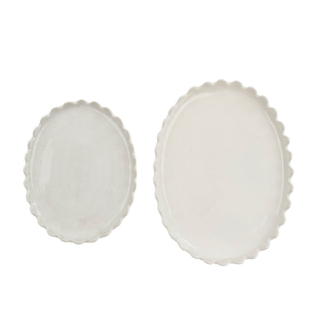 Scalloped Oval Plate S, Set of 6 from Mercana - Luna Furniture