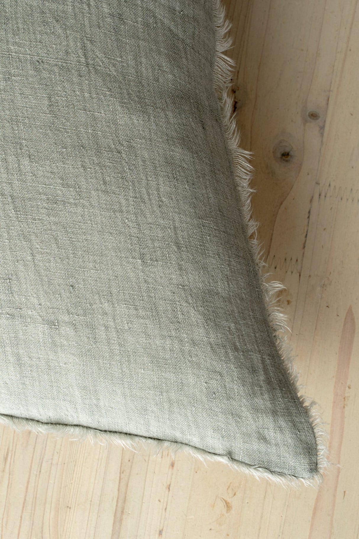 24x24 Lina Linen Pillow Flint Grey Cover, Set of 2 from Mercana - Luna Furniture