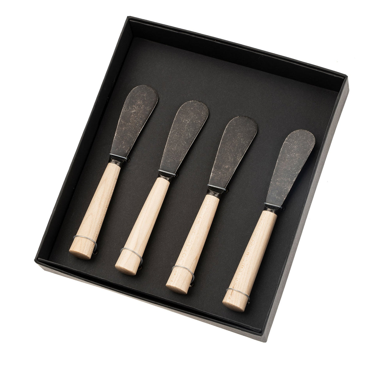 Maple Wood Spreaders S/4, Tumbled Black, Set of 4 from Mercana - Luna Furniture
