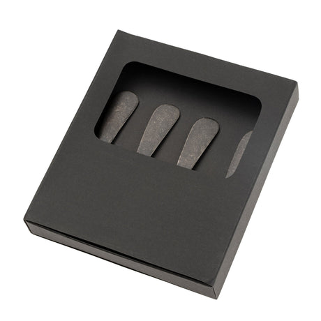 Maple Wood Spreaders S/4, Tumbled Black, Set of 4 from Mercana - Luna Furniture
