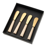 Maple Wood Spreaders S/4, Tumbled Gold, Set of 4 from Mercana - Luna Furniture