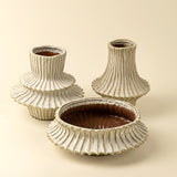 Stria Stoneware Low Vase, Set of 2 from Mercana - Luna Furniture