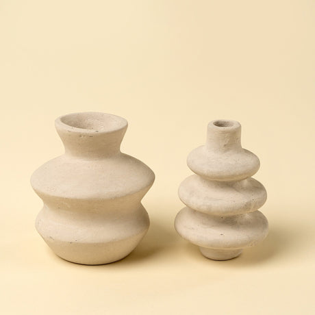 Ripple Paper Mache Bud Vase, Set of 4 from Mercana - Luna Furniture
