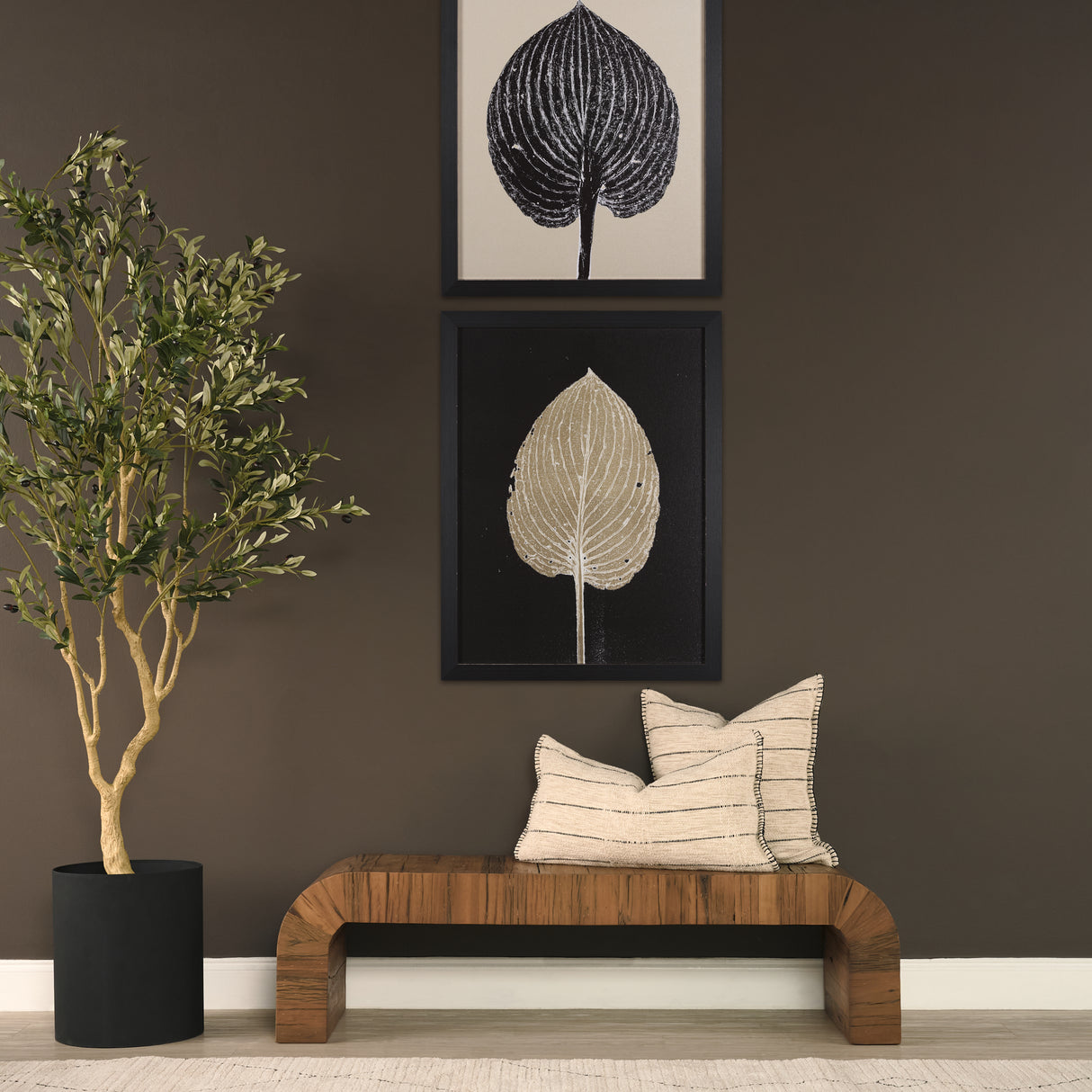 Lyle 14x26 Lumbar Oatmeal w/ Black Stripes Decorative Pillow Cover from Mercana - Luna Furniture