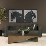 Steed 2 by Mercana Studio Hand-Embellished Textured Framed Canvas Artwork from Mercana - Luna Furniture