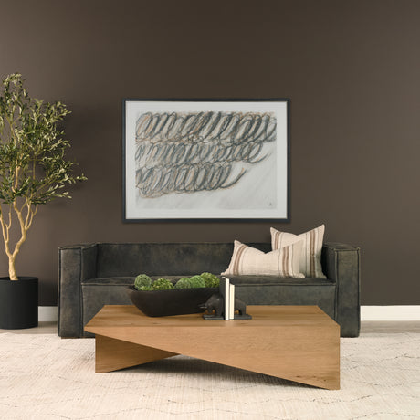West Light Brown Oak Wood Rectangular Coffee Table from Mercana - Luna Furniture