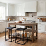 Emeril Brown Solid Wood Two-Tier Smooth Counter Top Kitchen Island from Mercana - Luna Furniture