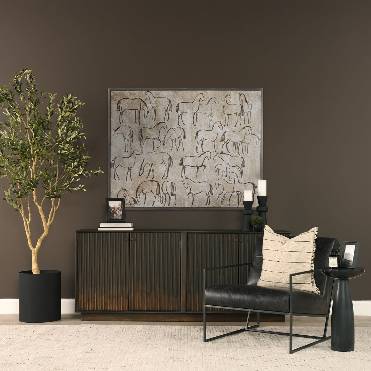 Buckskin by Mercana Studio Hand-Embellished Textured Framed Canvas Artwork from Mercana - Luna Furniture