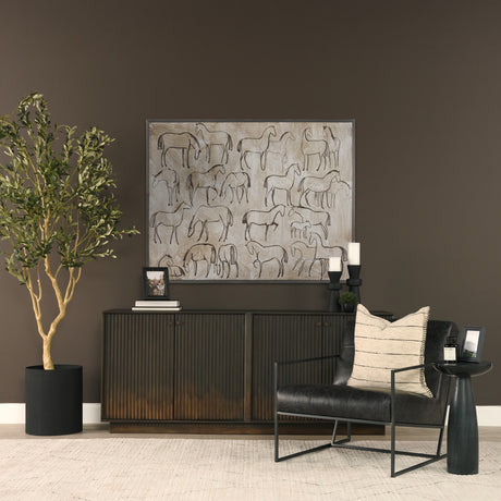 Buckskin by Mercana Studio Hand-Embellished Textured Framed Canvas Artwork from Mercana - Luna Furniture