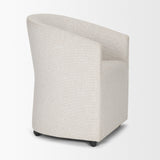 Sondra Cream Performance Fabric Upholstered Club Dining Chair from Mercana - Luna Furniture