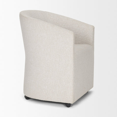 Sondra Cream Performance Fabric Upholstered Club Dining Chair from Mercana - Luna Furniture