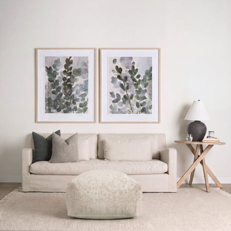 Khloe Large Cream Pouf from Mercana - Luna Furniture