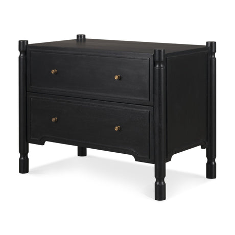 Phil Black Wood 2 Drawer Accent Cabinet from Mercana - Luna Furniture