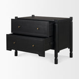 Phil Black Wood 2 Drawer Accent Cabinet from Mercana - Luna Furniture
