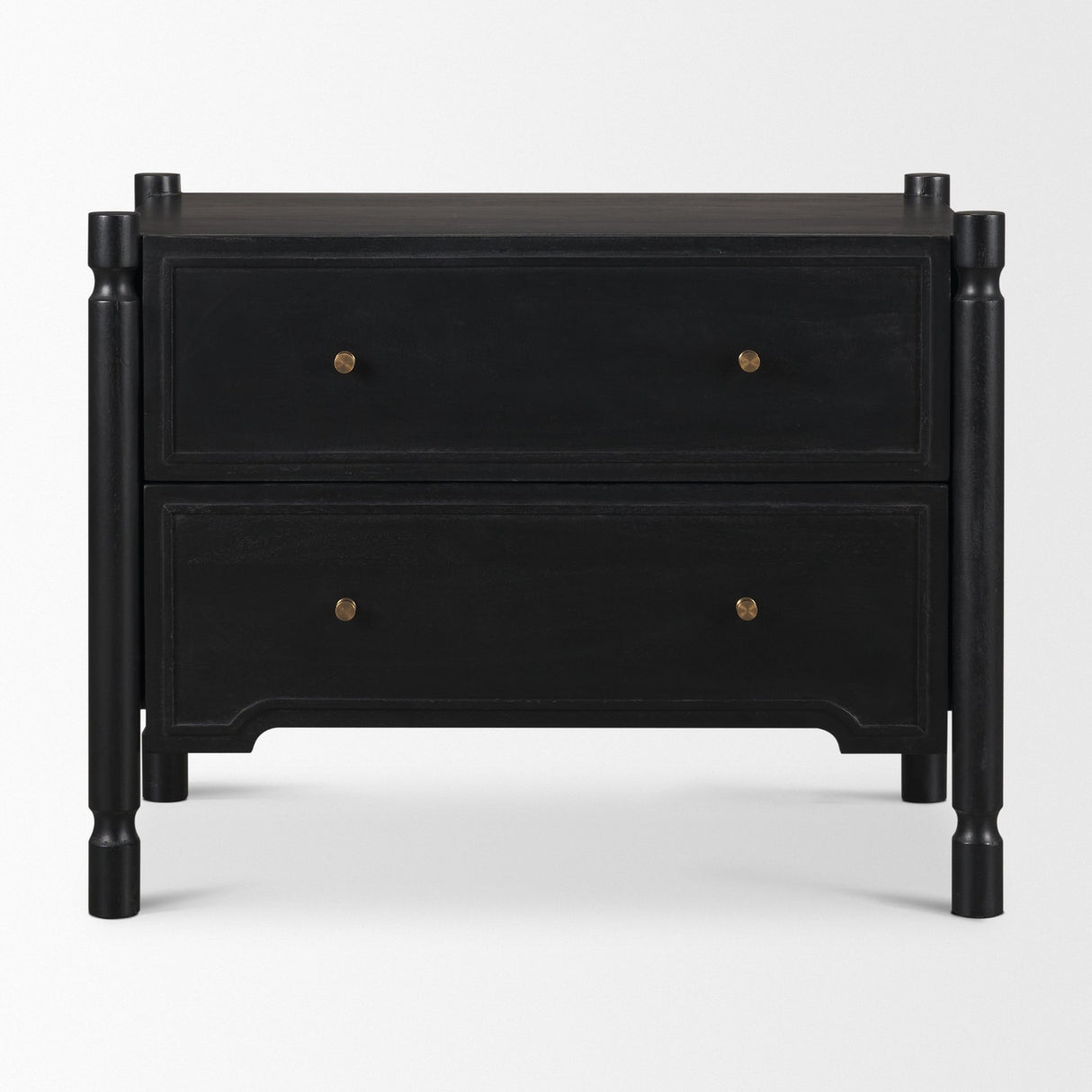 Phil Black Wood 2 Drawer Accent Cabinet from Mercana - Luna Furniture