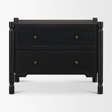 Phil Black Wood 2 Drawer Accent Cabinet from Mercana - Luna Furniture