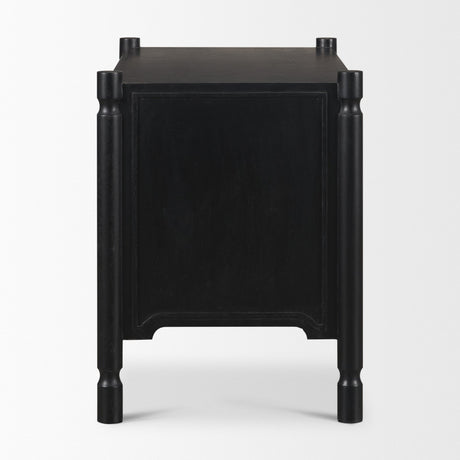 Phil Black Wood 2 Drawer Accent Cabinet from Mercana - Luna Furniture