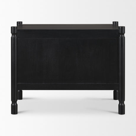 Phil Black Wood 2 Drawer Accent Cabinet from Mercana - Luna Furniture