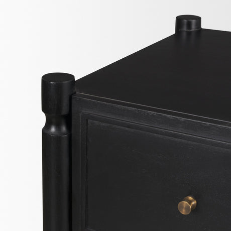 Phil Black Wood 2 Drawer Accent Cabinet from Mercana - Luna Furniture