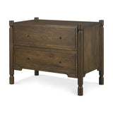 Phil Dark Brown Wood 2 Drawer Accent Cabinet from Mercana - Luna Furniture