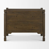 Phil Dark Brown Wood 2 Drawer Accent Cabinet from Mercana - Luna Furniture