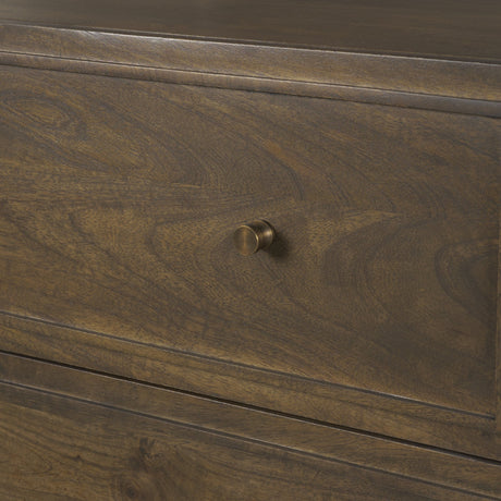 Phil Dark Brown Wood 2 Drawer Accent Cabinet from Mercana - Luna Furniture