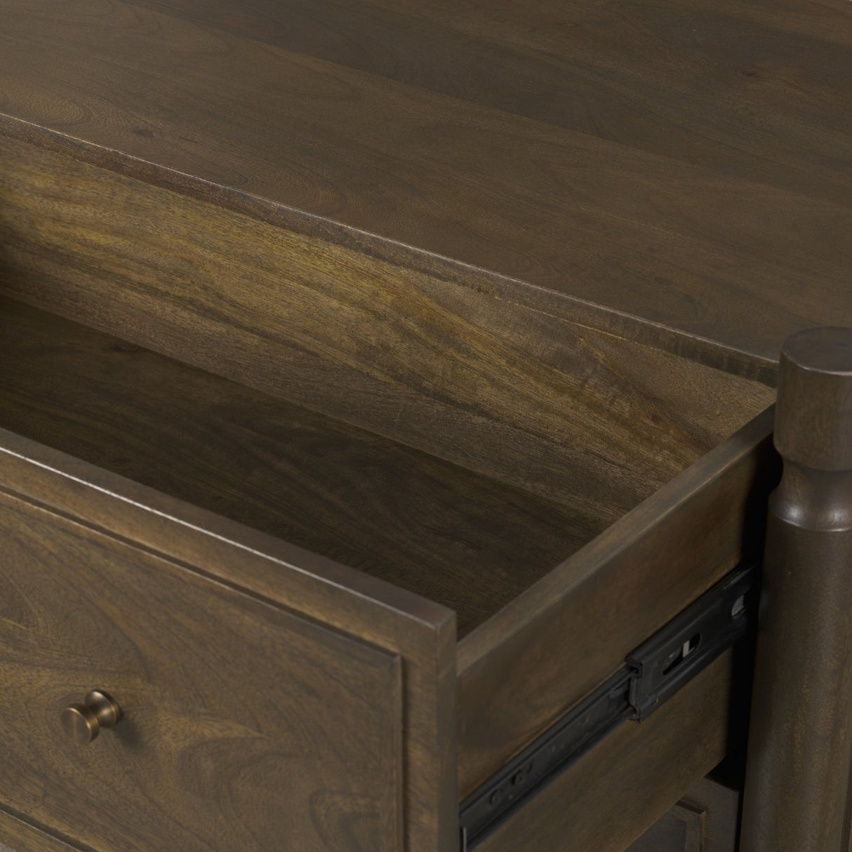 Phil Dark Brown Wood 2 Drawer Accent Cabinet from Mercana - Luna Furniture