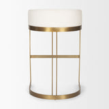 Hollyfield II Cream Fabric Seat W/ Gold Metal Base Bar Stool from Mercana - Luna Furniture