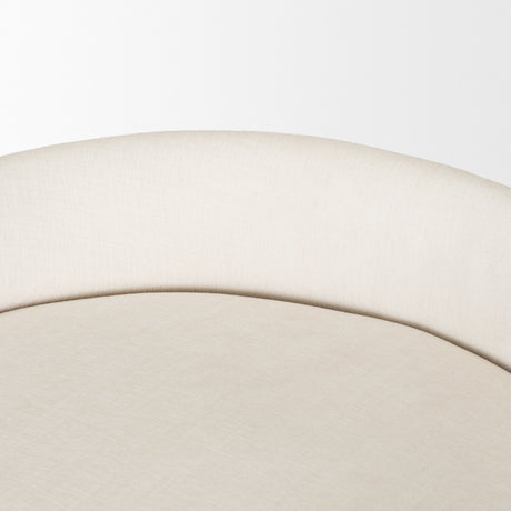 Hollyfield II Cream Fabric Seat W/ Gold Metal Base Bar Stool from Mercana - Luna Furniture