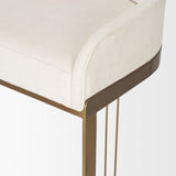 Hollyfield II Cream Fabric Seat W/ Gold Metal Base Bar Stool from Mercana - Luna Furniture