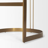 Hollyfield II Cream Fabric Seat W/ Gold Metal Base Bar Stool from Mercana - Luna Furniture