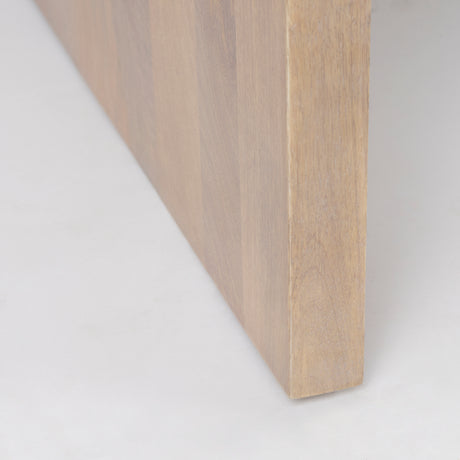 Athens Light Brown Wood w/ White Marble Accent Table from Mercana - Luna Furniture