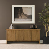 Alcott Brown Wood 4 Door Closed Sideboard from Mercana - Luna Furniture
