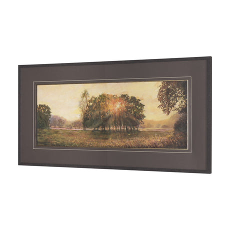 Horizon's Glow by Mercana Studio Hand-Embellished Textured Framed Artwork Matted under Glass from Mercana - Luna Furniture